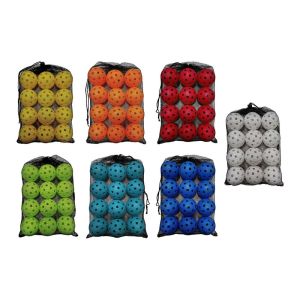 BLACKON Bright Colors 74MM Pickleball High Visibility Good Performance Pickleball Training Ball Durable 26g Per Ball 40 Holes Pickleball Outdoor Courts