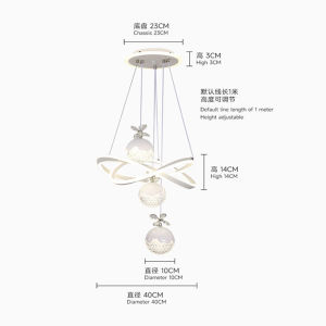 SXH led Modern Minimalist Restaurant Light Internet Celebrity Bedroom Living Room High-end Main Light Light Luxury Crystal Chandelier Yuanbao Lighting Fixture