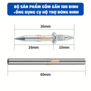 Bộ 100 Đinh 2 Đầu Dùng Để Đóng Chân Tường Tủ Kệ Bếp Che Khuyết Điểm K97
