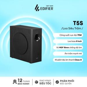 Loa Siêu Trầm EDIFIER T5S | Công Suất 70W | Vỏ Gỗ Chống Dội Âm | Loa Bass 8 Inch | Bảo Hành 15 Tháng