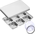 TEGOOL Ice Cube Trays, Stainless Steel Lid Ice Cube tray with Suction Cup Super Easy Release Molds,Durable and Dishwasher Safe for Cocktail,Freezer,Whiskey,Chocolate (Silver). 