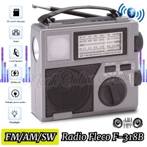 TERLARIS~Radio Internasional F-318B FM/AM/SW Portable Radio Bisa digunakan Untuk Speaker Bluetooth Dan Senter Radio Retro Portable 6 Band~NOS