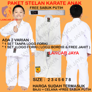 BAJU KARATE ANAK BELADIRI 1 STELAN - SABUK PUTIH