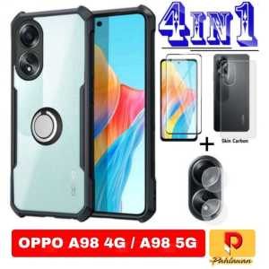 PAKET 4 INC 1 CASE OPPO A18 2023 / OPPO A98 4G / OPPO A98 5G 2023 / OPPO A38 4G / OPPO A38 4G NFC 2023 / OPPO A58 4G / OPPO A78 4G / OPPO A17 / OPPO A17K SOFT HARD CASE SUPER SLIM EXCELLENT RINGK
