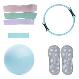 7 Pcs Pilates Essential Kits Pilates Rings Set For Body Toning Muscle Strengthening And Flexibility Training