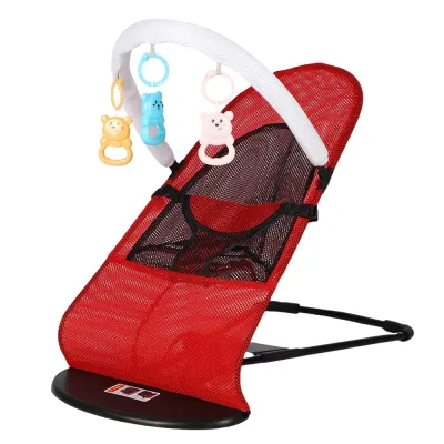 Baby Rocking Chair Breathdable Safety Multifunctional Toddler Chair for Baby Rocker High Quality Fabric With Toy