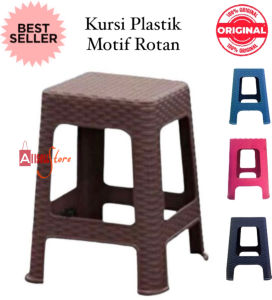 (BISA COD) PROMO Kursi Plastik Rotan / Kursi Baso / Kursi Santai / Kursi Warung / Bangku Plastik Segi Rotan / Kursi Motif Anyam / Kursi Murah