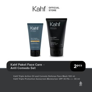 Kahf Paket Face Care Isi 2pcs - Face Wash & Sunscreen Dark Moisturizer