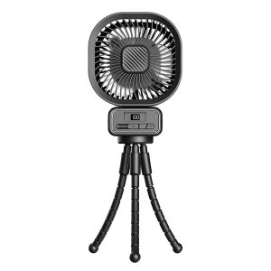 7000mAh Detachable Oscillating Baby Stroller Portable Mini Fan Night Light Quiet Flexible Tripod Desktop Camping Octopus Kipas Stroler Bayi