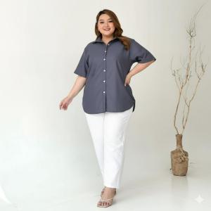 Celana Panjang Baggy Pants Wanita Jumbo Pinggang Karet Bb Sampai 100 Kg Celana Kerja Kantor Premium