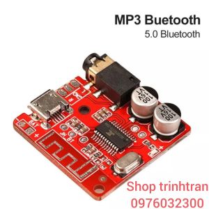 Bảng mạch giải mã khuếch đại âm thanh MP3 không dây bluetooth 5.0 mini màu đỏ chất lượng cao.