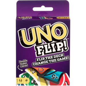 UNO Color & Number Matching Card Game For 2-10 Players Ages 4Y+ and Flip Card Game For Family & Friends