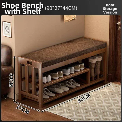 Shoe Bench with Storage for Entryway