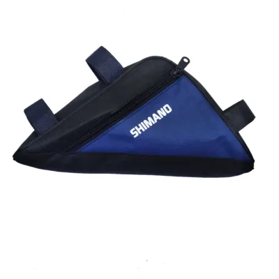 Tas Frame Sepeda Lipat Segitiga Parasut Shimano Hitam Merah Biru