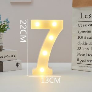 Aquyi® 3D LED Light Alphabet Letter Lights Number Night Light Wedding Birthday Valentines Party Decor Lamp