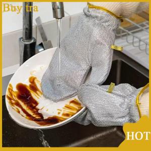 [Buytra] Housework Cleaning Gloves Steel Wire Ball Dishwashing Gloves Waterproof Brush Oil Bowl Artifact Household Cleaning Glove