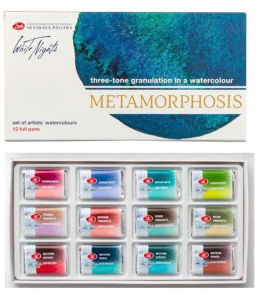 Màu Nước White Nights Metamorphoses 12 Màu Full Pans (Hộp Giấy) – Màu Nước Tách Lớp Phiên Bản Giới Hạn