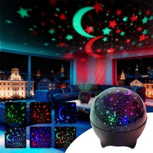 ASHANTIE Dreamy Star Projector Night Light LED Colorful 5V USB Projector Lamp Creative Romantic Party Ambient Light Bedroom