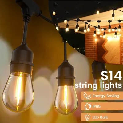 IN Stock COD S14 String Lights Outdoor Waterproof IP65 led light bulb christmas lights Fairy Lights