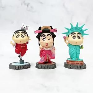 Crayon Shin Chan Action Figure Nohara Shinnosuke Figures Figurine 10cm Statue of Liberty Figure PVC Collection Model Toys Gifts