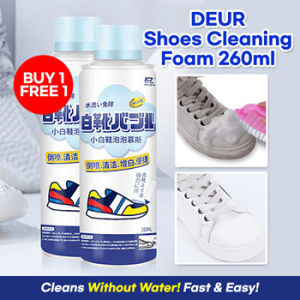 🔥Buy 1 Free 1 🔥DEUR Shoes Cleaning Foam 🔥 Clean without Water 🔥 Fast and Easy🔥 260ml