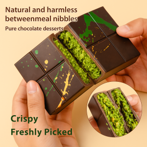 Internet-Famous Premium Dubai Chocolate Pistachio Chocolate Bar Sandwiching Crispy Chocolate Pure Cocoa Butter Chocolate 迪拜巧克力/开心果脆巧克力