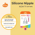 Núm Ti Wesser Cổ Hẹp Núm Vú Cho Bé Sơ Sinh Silicon Siêu Mềm Đủ Size từ 0 đến 18 tháng. 