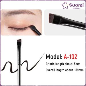 Suomi Eyes Makeup Brush Precise Detail Brush Blade Shape Oblique Head Eyeliner Eyebrow Brush 1Pc