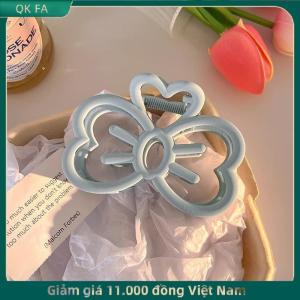 QK FA ✨ Dễ thương Bowknot tóc Clip nhựa Claw Clip kẹo màu cua tóc clip cho cô gái ngọt ngào tóc Claw tóc phụ kiện