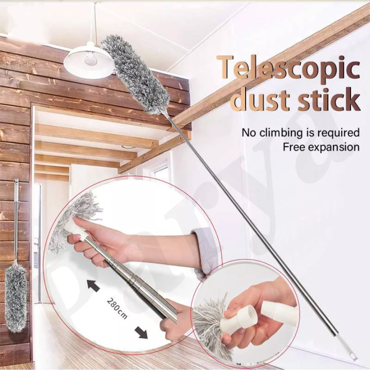 280cm%20Adjustable%20Telescopic%20Bending%20Duster%20Feather%20duster%20long%20pole%20microfiber%20duster%20dust%20cleaning%20-%20Image%202