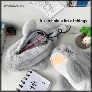 [COD] WANGDANDA กระเป๋าใส่ดินสอปลาฉลามทะเลผ้ากำมะหยี่น่ารักกระเป๋าเครื่องสำอางแบบพกพาความจุขนาดใหญ่กระเป๋าใส่ปากกาเครื่องเขียนอุปกรณ์สำนักงานโรงเรียน