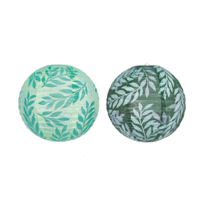 Set of 3 Colorful Paper Lanterns Leaf Theme Paper Lanterns Suitable for Home Decors and Special Event Ambiances
