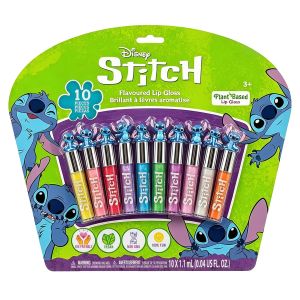 Bộ son dưỡng môi Stitch gồm 10 sản phẩm thành phần từ thực vật dành cho trẻ từ 3 tuổi trở lên.