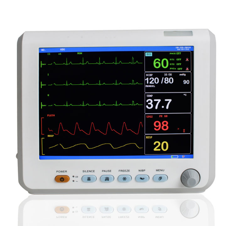 (Ship Today)8 Inch Portable Vital Signs Monitor 6 parameter ECG Machine ...