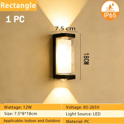 โคมไฟติดผนัง LED 25W โคมไฟกันน้ำกลางแจ้ง ไฟติดผนัง ไฟติดรั้วบ้าน กันน้ำ IP66 Wall Light ใช้สำหรับสวนตกแต่งทางเดิน
