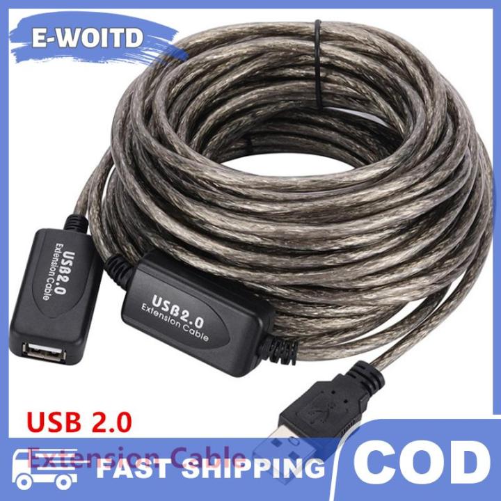 E-WOITD USB 2.0 Extension Cable 5M 10M 15M USB 2.0 Extender USB ...