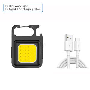 Super Bright MINI COB Keychain Flashlight Charging Lamp Camping Lights with Magnet 4 Lighting Modes for Camping Home