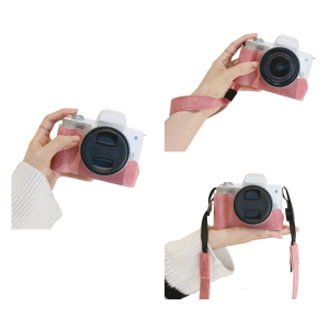 Elegant Half Camera Case PU Leather Protector for Easy Tripod Mount Scratches Proof