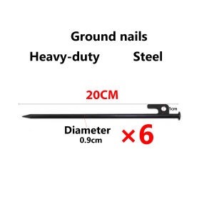 Camping hammer + 30cm ground nail combination suitable for various scenes essential for camping