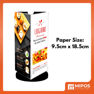 360 Degree Rotate Menu Display Stand / 3 Side Rotation Menu Stand / Bar Dining Restaurant Club Karaoke Menu Display