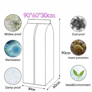 💥READY STOCK💥 Hanging Clothes Dust Cover Fabric Plastic Bag Protector Garment Bag Cover Dress Waterproof Wardrobe Storage Bag Sarung Baju Kurung Seluar Panjang Sangkut Gantung Kot Plastik Pelindung Baju Kalis Air Hujan Habuk Debu 衣服衣物防尘袋罩