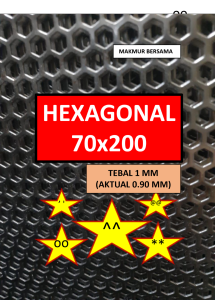 Plat Speaker - 70x200 cm - Hexagonal - Ram Speaker - Grill Speaker - Plat Lubang