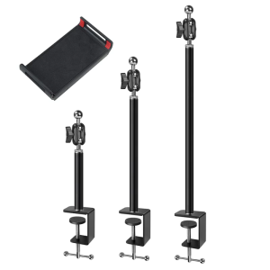 Solid 360Rotating Tablet Mount Stand Adjustable Clamp For 4.5-11Inch Devices Ideal For Recording Streaming Work