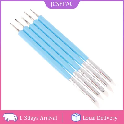 【JCSYFAC】 5Pcs Set Stainless Steel Two Head Sculpting Polymer and Soft Pottery Clay Tool Silicone Modelling Art Shaper Tools