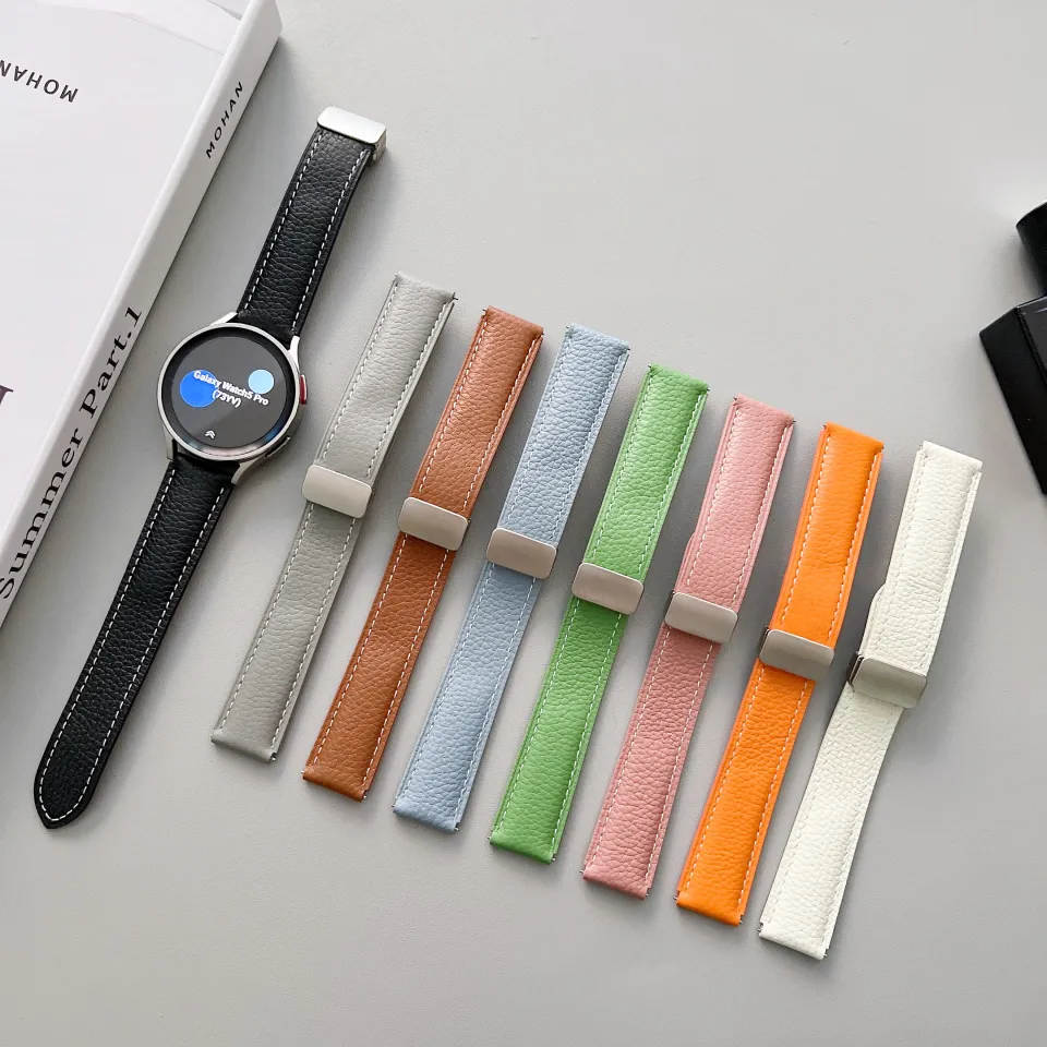 Original Leather Strap for Samsung Galaxy Watch 7/6/5/4 40mm 44mm