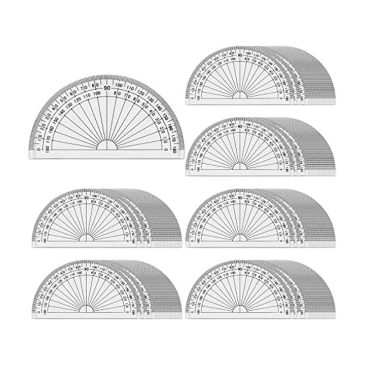 100 Piece Math Protractors Plastic Protractor 180 Degrees Protractors