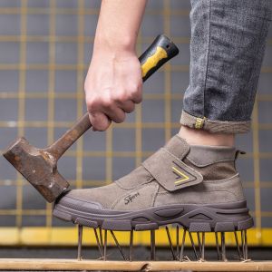 Terbaru Import Sepatu Safety Boots Pria Septy Ujung Besi Kerja Proyek Shoes Olahraga Tidak Licin Outdoor Keren Anti Smash 413