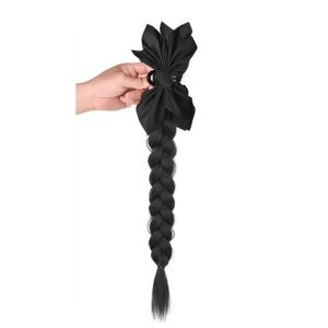 SUTONGXUE Đuôi ngựa thấp Tóc giả kiểu Trung Quốc nơ Đấm Bốc bện Hanfu Tóc giả đuôi ngựa kẹp Ngọt ngào Tự nhiên Tóc Giả bện xoắn Dành cho Nữ