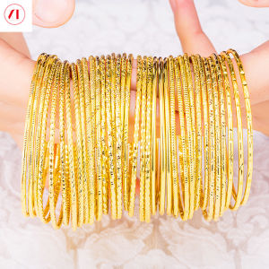 [3 in 1 set]XT Jewellery Korea 24k Thin Bracelet Woman 916 Original Gold Plated