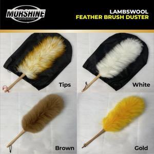 Kemoceng Bulu Domba Halus / Wool Duster Alat Pembersih Rumah / Kemoceng Detailing Mobil MORSHINE